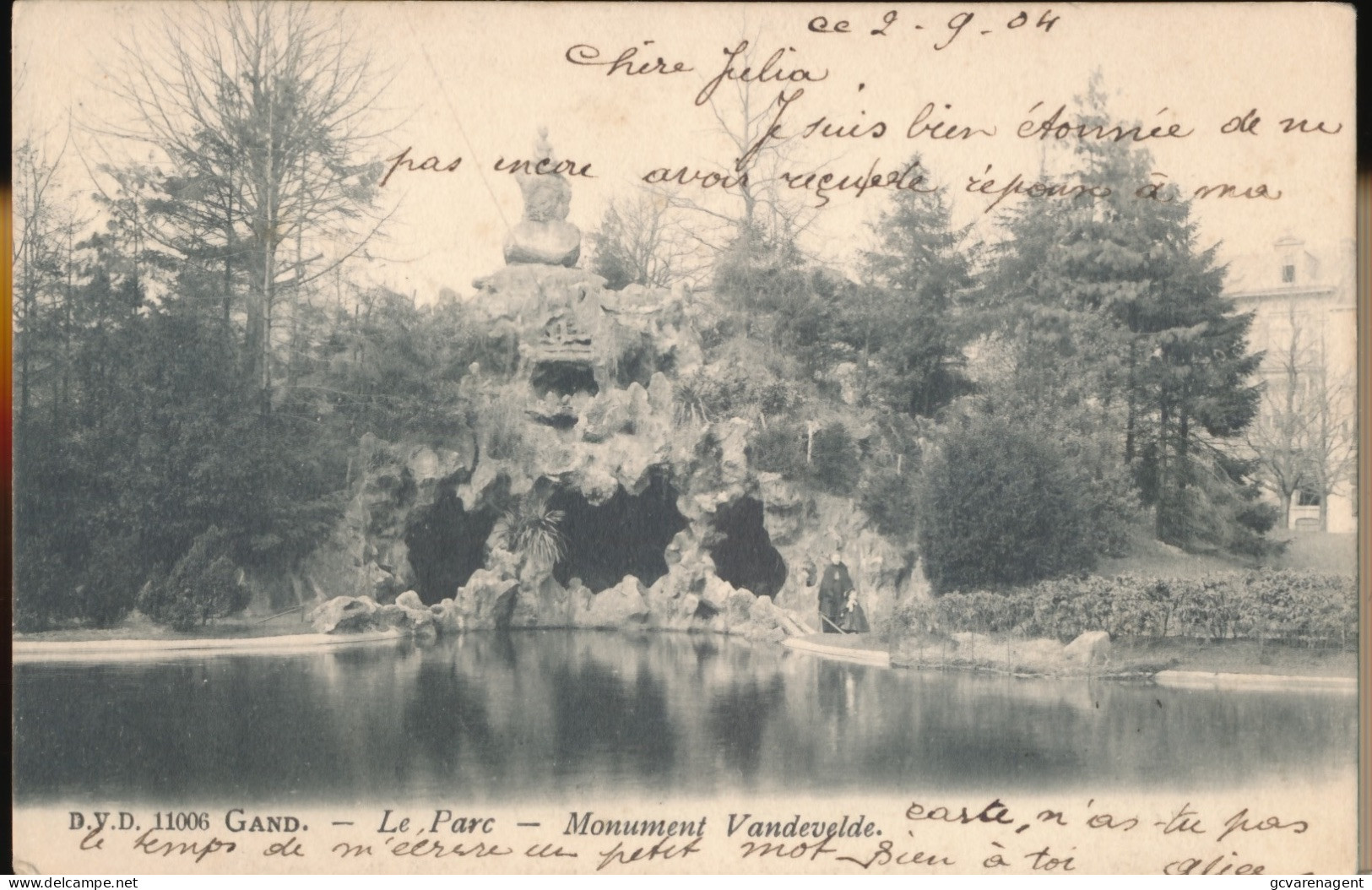 GENT       LE PARC.  MONUMENT VANDEVELDE
