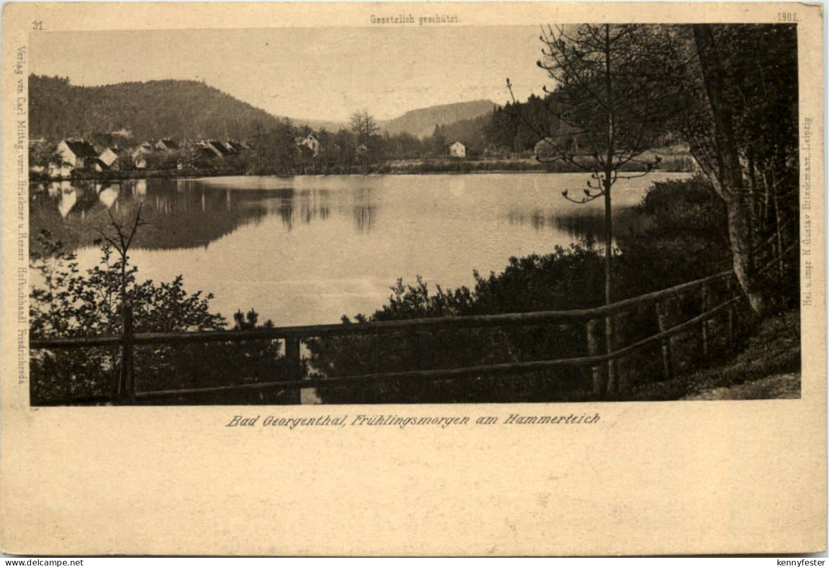Georgenthal in Thüringen, Frühlingsmorgen am Hammerteich