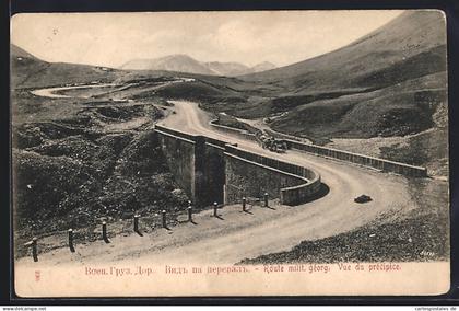 AK Georgien, Route milit. géorg. Vue du précipice