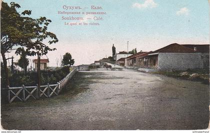 AK Soukhoum Calé Kalé Sochumi Soukhoumi Suchumi Suchum სოხუმი Сухум Quai et ruines Abchasien Georgien Georgia Géorgie