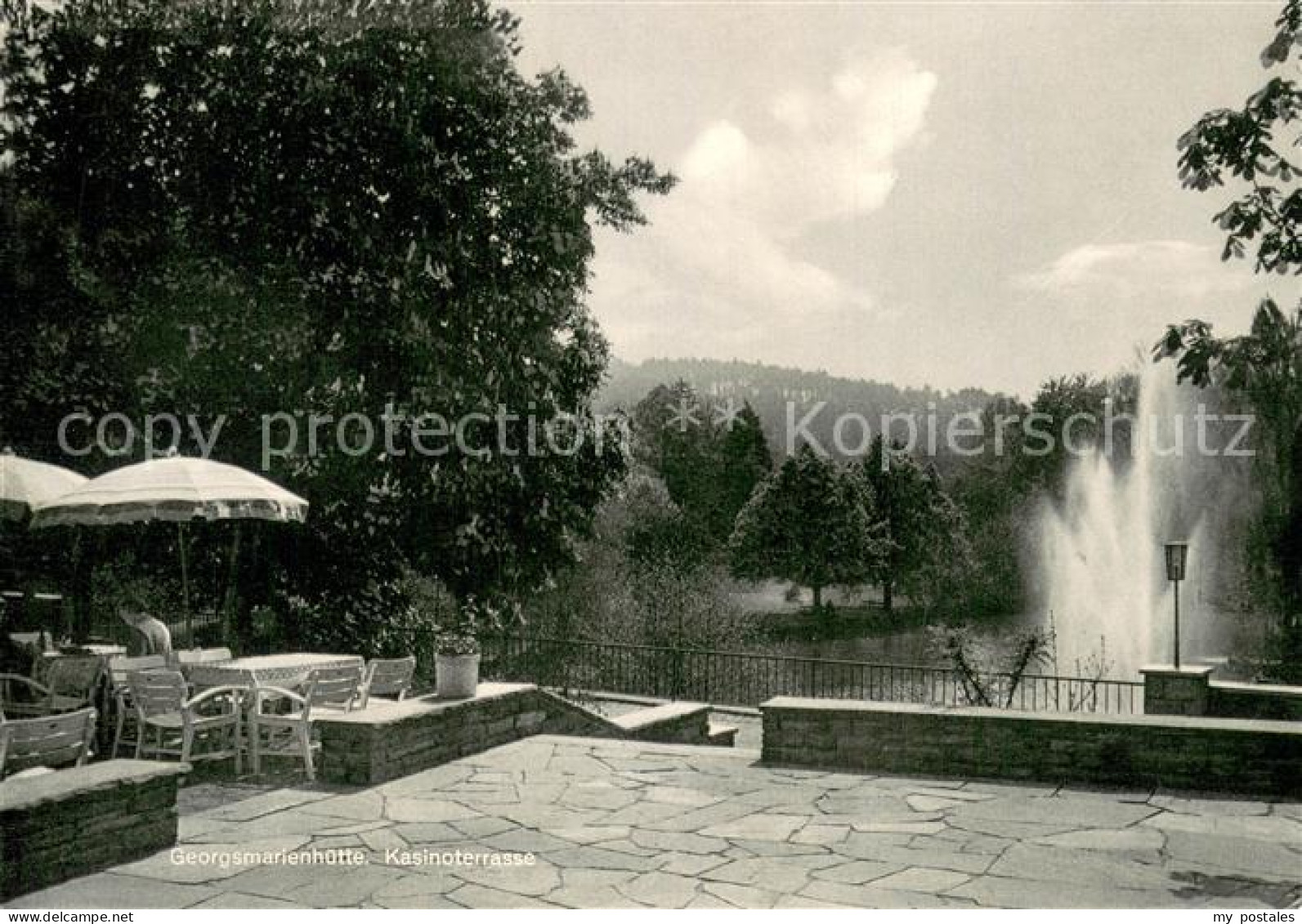 Georgsmarienhuette Osnabrueck Niedersachsen Kasinoterrasse Cafe Restaurant Wass