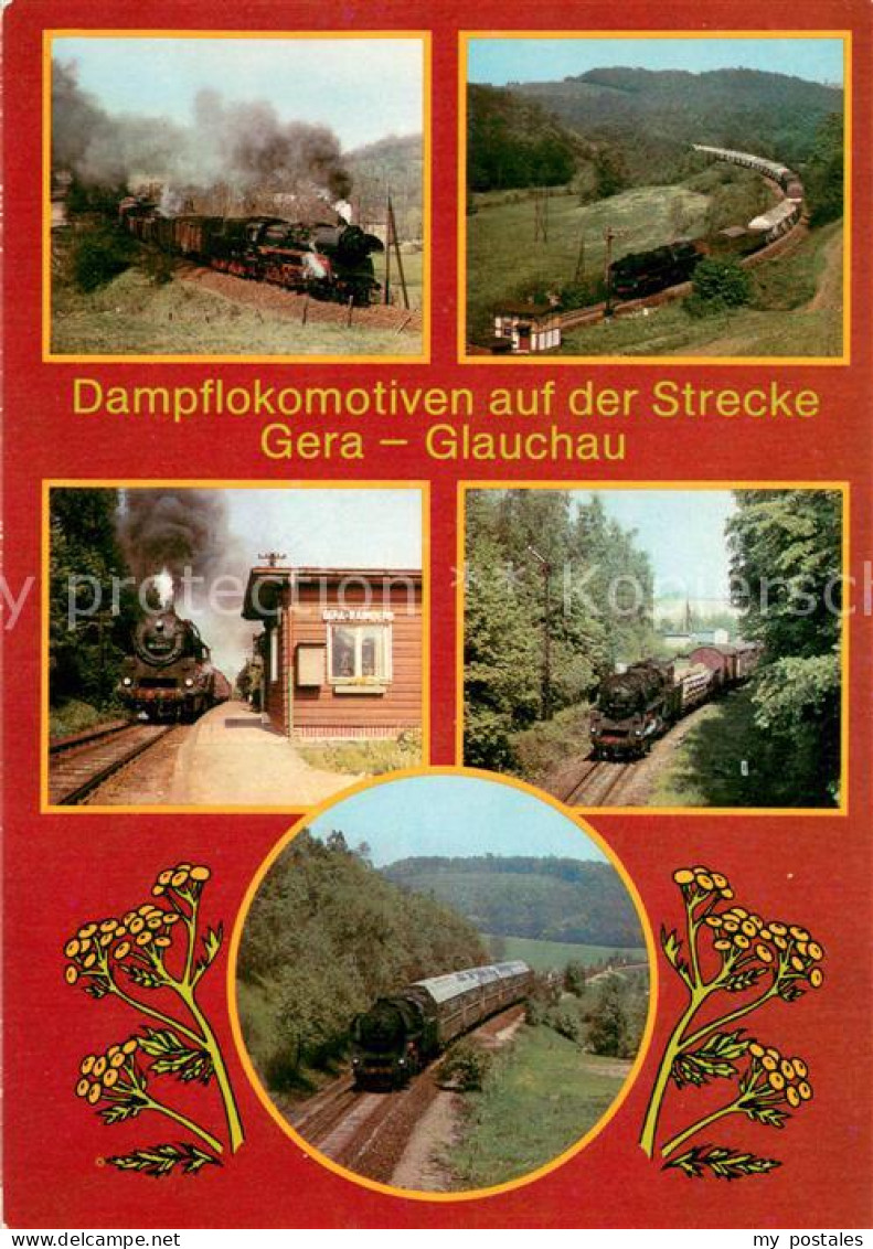 Gera Dampflokomotiven auf der Strecke Gera - Glauchau Eisenbahn Gueterzug