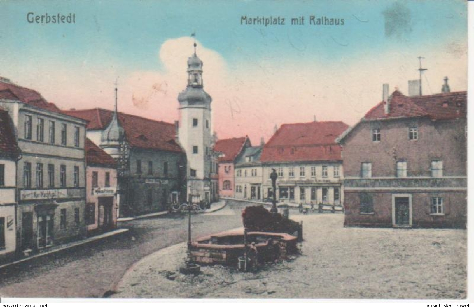 Gerbstedt Marktplatz mit Rathaus gl1919 #95.768