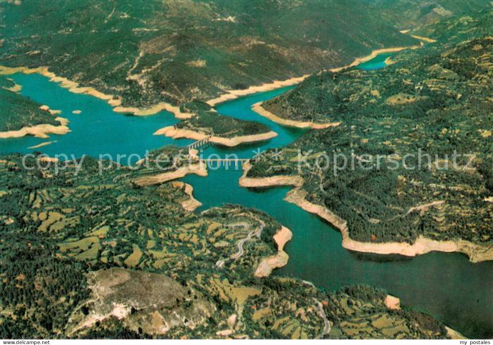 Gerez Portugal Pontes e Barragem do Rio Caldo Vue aerienne