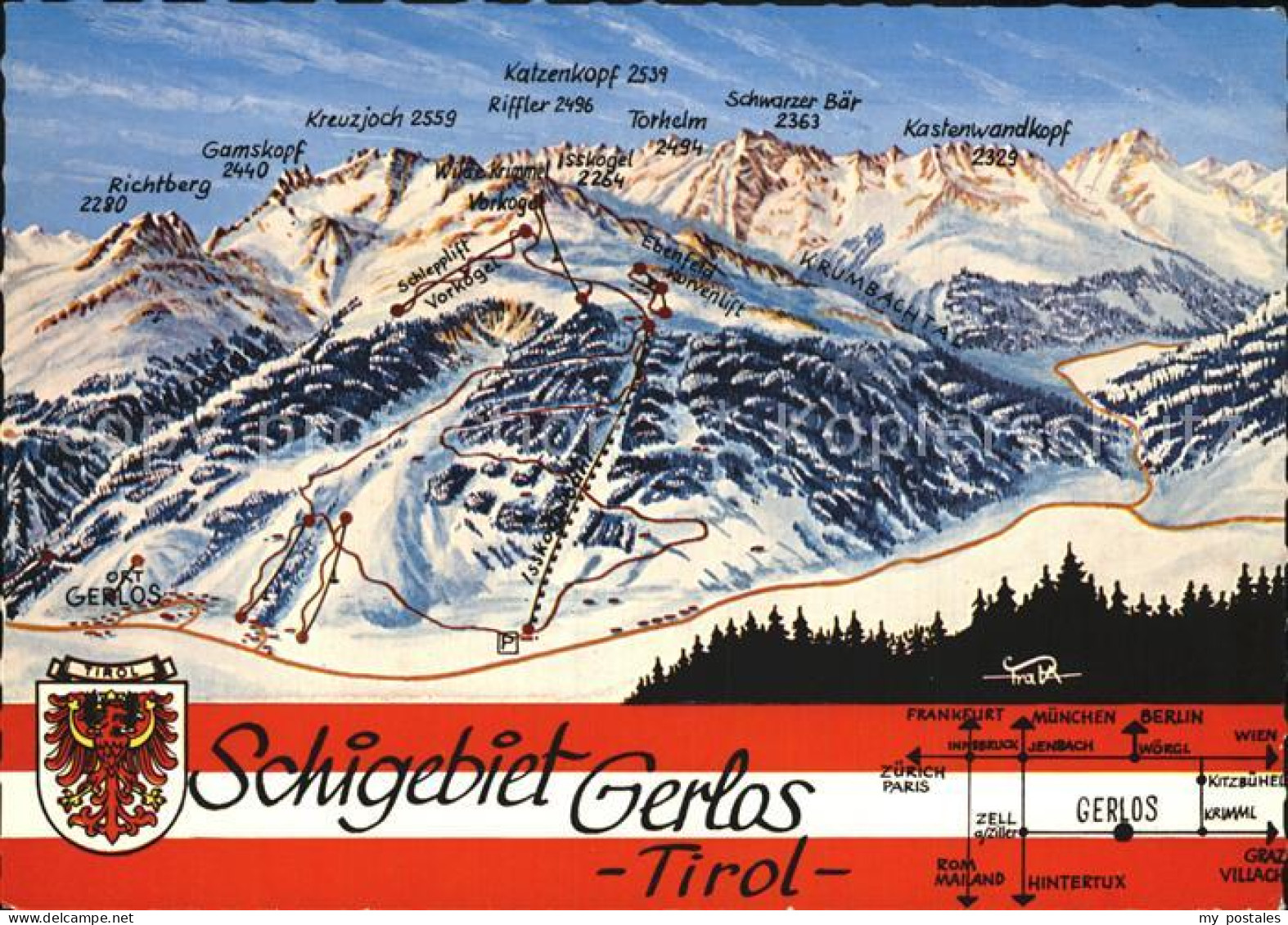 Gerlos Skigebietskarte