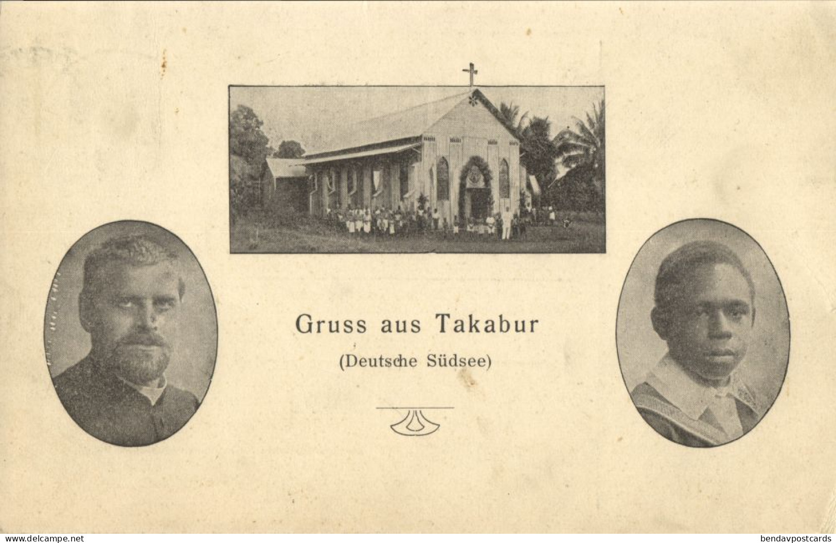 German New Guinea, Bismarck Archipelago, NEW BRITAIN, Takabur, Mission Church (1911) Postcard
