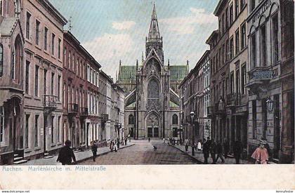 Aachen Marienkirche mit Mittelstrasse Kat. Aachen