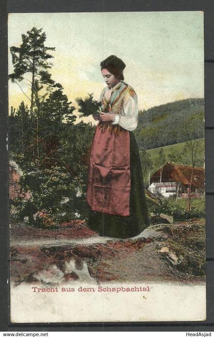 Germany Deutschland o 1907 in Achern Tracht aus dem Schapbachtal