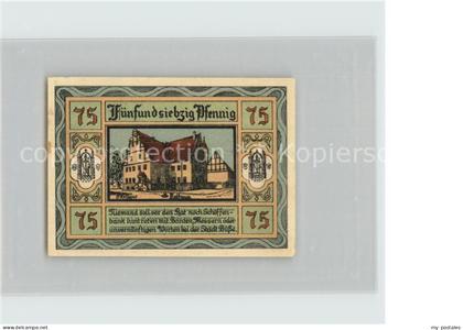 Aken Elbe 75 Pfennig Gutschein Rathaus Burg