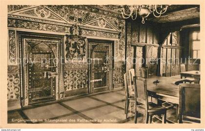 Alsfeld Eingangsseite im Sitzungssaal des Rathauses zu Alsfeld