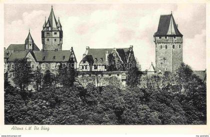 Evingsen ALTENA NRW Burg-Altena Burgturm Wehrturm Fachwerkhaeuser Baeume