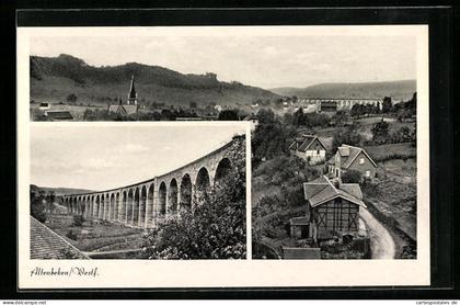 AK Altenbeken /Westf., Ortspartie mit Brücke