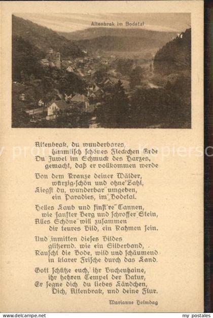 Altenbrak Harz Bodetal Ortsansicht Gedicht Altenbrak du wunderbares himmlisch