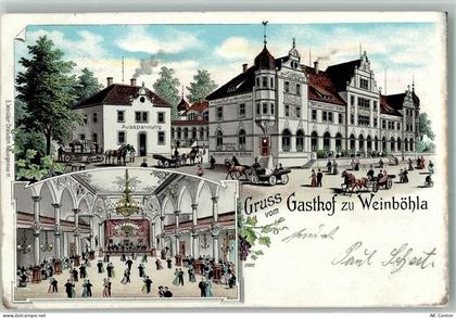 01689 O8256 Weinböhla 1904 Lithographie Gasthaus zu Weinböhla Ballsaal K... - 13656582