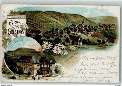 01778 O8244 Geising 1899 Lithographie Geising-Berg Bahnhof - 13600223