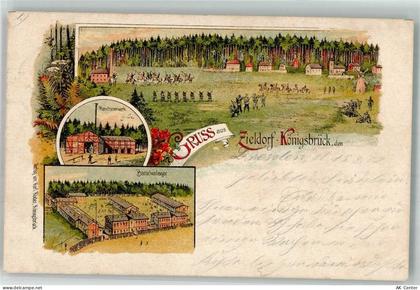01936 O8293 Königsbrück 1902 Lithographie Maschinenwerk Barackenlager Zi... - 13310943