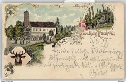 02627 O8601 Belgern b Bautzen Lithographie Forsthaus Puschwitz - 51145039
