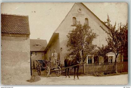 04654 O7241 Frauendorf b Geithain 1915 Privatfoto AK Pferdefuhrwerk Ort ... - 13608813