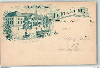04655 O7234 Kohren-Sahlis 1897 Lithographie Linden-Vorwerk Ruderboote Vo... - 13606846
