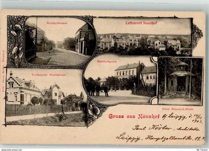 04683 O7245 Naunhof b Grimma 1903 - Bahnhofstraße Verlängerte Waldstraße... - 13639178