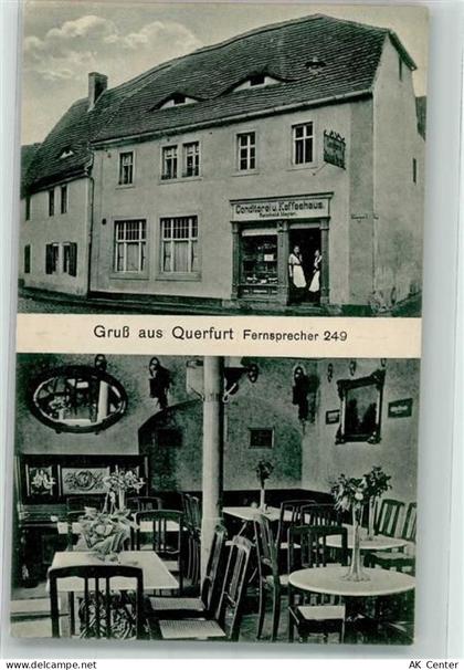 06268 O4240 Querfurt Foto AK Konditorei Gastraum - 13632141