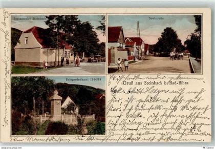 06647 O4802 Bad Bibra - Gasthaus Steinbach Dorfstraße Kriegerdenkmal 191... - 13478297