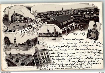 07819 O6712 Triptis 1897 Gebrauchsspuren Vorläufer Rathaus Porzellanfabr... - 13628455
