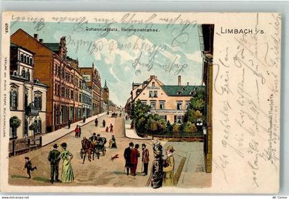 09212 O9102 Limbach-Oberfrohna 1901 Lithographie Johannisplatz Helenenst... - 13635862