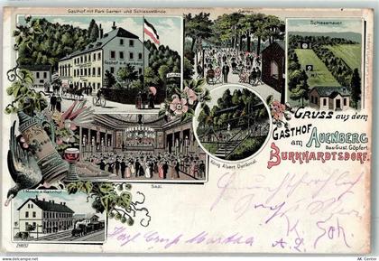 09235 O9135 Burkhardtsdorf Lithographie Gasthaus Am Auenberg Gust. Göpfe... - 13620043