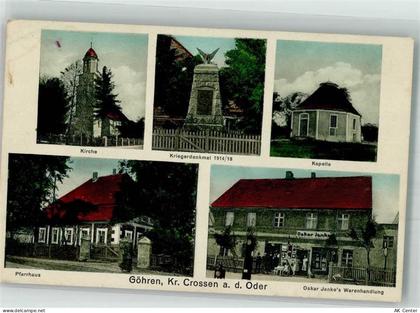 09306 O9291 Göhren b Rochlitz - Kriegerdenkmal Pfarrhaus Warenhandlung J... - 13655116