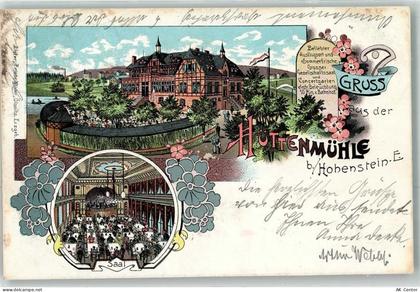 09337 O9270 Hohenstein-Ernstthal 1902 Lithographie Gasthaus Hüttenmühle... - 13615010