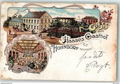 09394 O9158 Hohndorf b Stollberg, Erzgeb 1900 Lithographie Gasthaus Haas... - 13629333