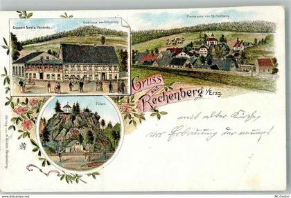 09623 O9213 Rechenberg-Bienenmühle Lithographie Gasthaus zum Erbgericht ... - 13655299