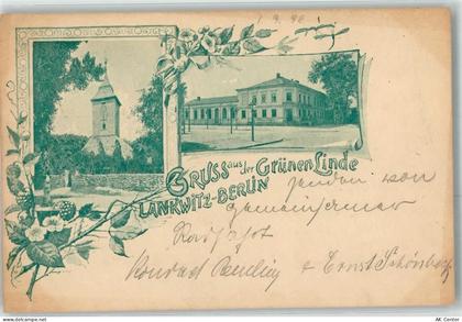 10115 W1000 Lankwitz 1898 - Gruss aus der Grünen Linde Kirche - 13473583