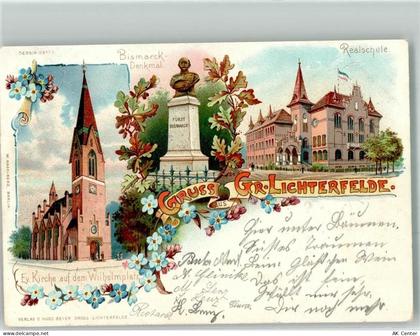 10115 W1000 Lichterfelde 1898 Lithographie Gross-Lichterfelde Wilhelmspl... - 13548885