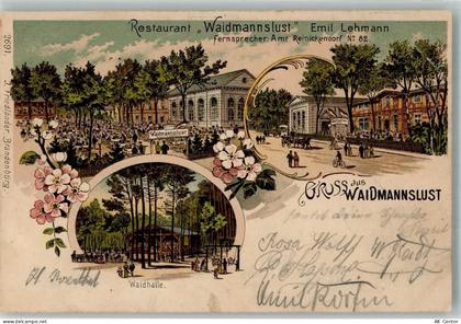 10115 W1000 Reinickendorf 1901 Gebrauchsspuren Lithographie Gasthaus Wid... - 13664488