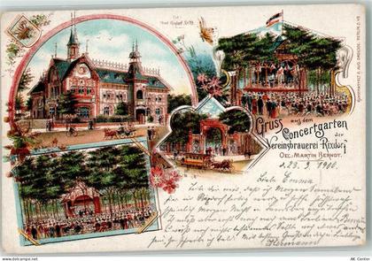 10115 W1000 Rixdorf 1900 Lithographie Gasthaus Konzertgarten Martin Bern... - 13635567