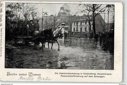 10115 W1000 Schöneberg 1902 - Hochwasser Hauptstraße Pferdewagen Persone... - 52095977