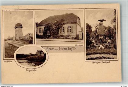 14552 O1509 Michendorf 1926 - Holl. Mühle Dorfteich Kriegerdenkmal Först... - 13664142