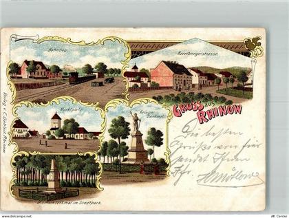 14728 O1833 Rhinow 1903 Lithographie Bahnbau Havelbergerstraße Bismarckd... - 13657582