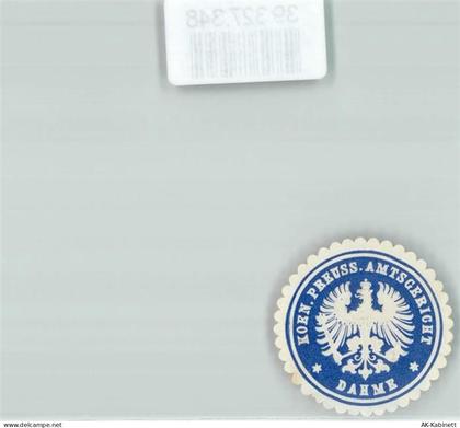14913 O1701 Dahme , Mark Siegelmarke Koen. Preuss. Amtsgericht Dahme - 39327348