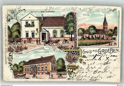 14974 O1721 Gröben b Ludwigsfelde 1911 Gebrauchsspuren Lithographie Gast... - 13666166
