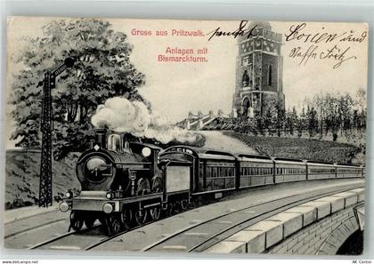 16928 O1920 Pritzwalk 1906 - Personenzug Anlagen Bismarckturm - 13669126