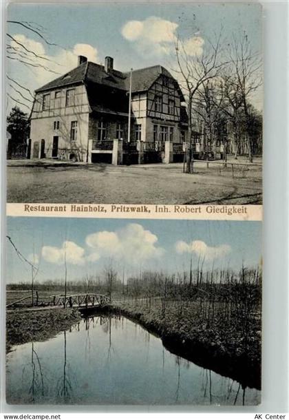 16928 O1920 Pritzwalk Foto AK Gasthaus Hainholz - 13520012