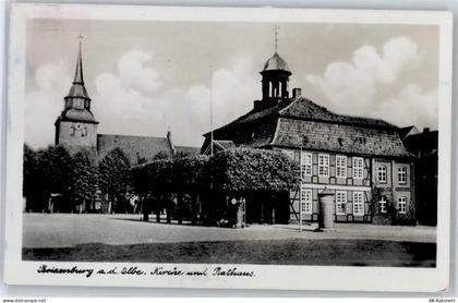 19258 O2830 Boizenburg Foto AK Rathaus Litfaßsäule - 51300554