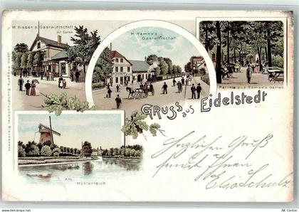 20095 W2000 Eidelstedt 1899 Lithographie Gasthaus Bissen Gasthaus Ramke ... - 13627720