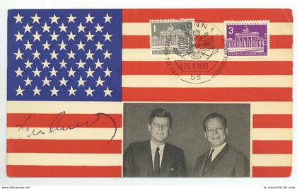 23.06.1963 BONN Besuch des US Präsidenten Kennedy in BERLIN Willy Brandt