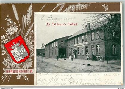 24568 W2358 Kaltenkirchen , Holst 1905 Foto AK Stadtwappen Gasthaus Hütt... - 13660116