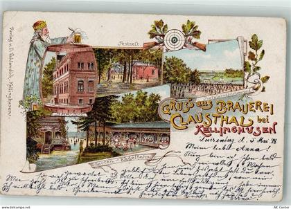 25548 W2217 Kellinghusen 1898 Gebrauchsspuren Brauerei Clausthal Festzel... - 13613310