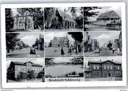 25821 W2257 Bredstedt - Mittelschule, Kirche, Landwirtschaftsschule, Bah... - 51045786